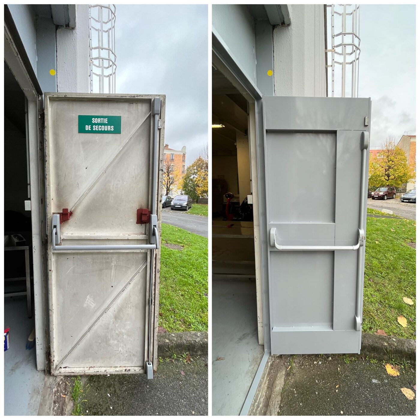 Porte de sortie de secours avec serrure anti-panique 3 points à Ozoir-la-Ferrière — Serrurerie SESA